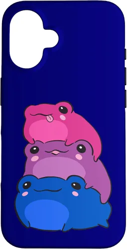 Vista 31 de Funda estética para iPhone 12/12 Pro Bisexual Flag Color Frogs Sutil Bi Pride LGBTQ
