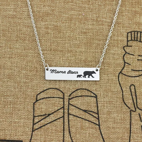 Vista 7 de Momma Bear Necklace with 1 Cub Mama Bear Necklace 1 Cub