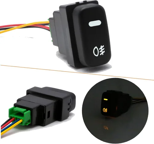 Vista 12 de x xotic tech Interruptor de botón de 4 polos de 12 V estilo fábrica con luces indicadoras LED compatibles con niebla, DRL, barra de luz LED