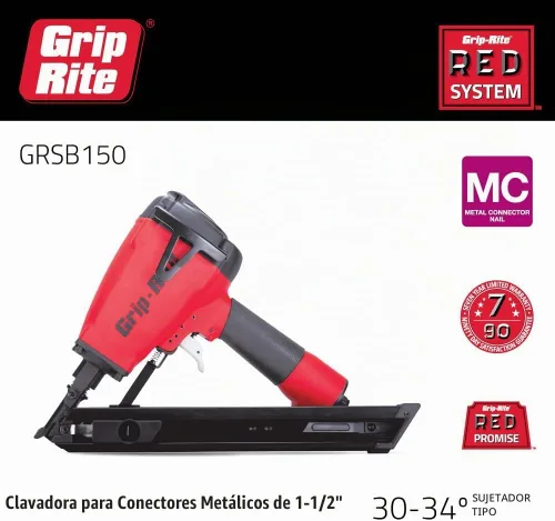 Vista 2 de Grip-Rite GRSB150, Clavadora de vigueta de un solo golpe, 1-1/2", eficiente y confiable