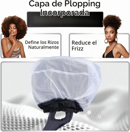 Vista 3 de Gorro de pelo de acondicionamiento profundo, accesorio de secadora con capucha para aceite caliente, máscaras y tratamientos de proteínas, tapa