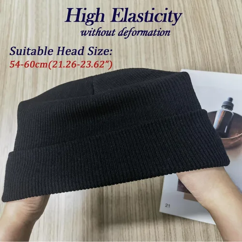 Vista 2 de Gorro de punto para hombres y mujeres, cálido y lindo gorro para invierno