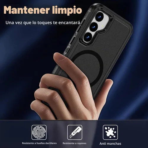Vista 7 de Funda magnética para Samsung Galaxy S24+ Plus compatible con carga Magsafe [protector de pantalla de vidrio]