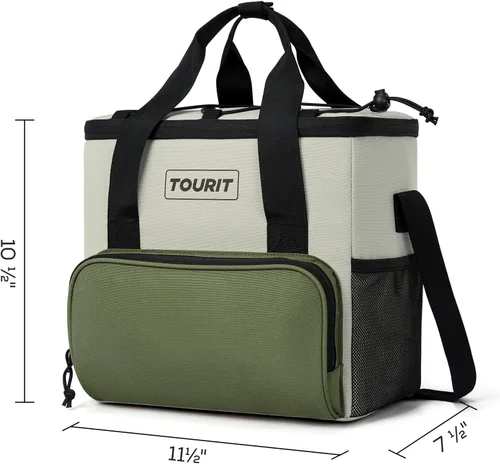 Vista 7 de TOURIT Bolsa de enfriador suave pequeña aislada, bolsa de enfriador de almuerzo de 24/35/46 latas, caja de hielo, enfriadores portátiles y a prueba