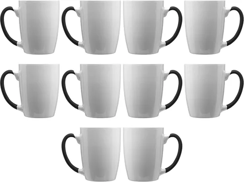 Vista 18 de DISCOUNT PROMOS Tazas de café personalizadas Java de dos tonos, 12 onzas, juego de 10/50/100 unidades personalizadas a granel para café, té