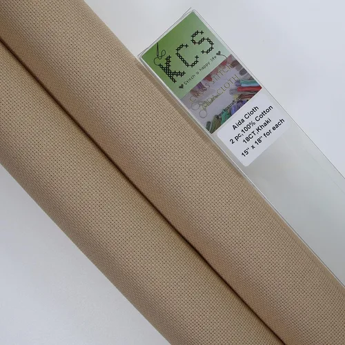 Vista 17 de KCS 2 cajas de tela de costura de algodón para punto de cruz de 15 x 18 pulgadas (blanco antiguo, 11 unidades)