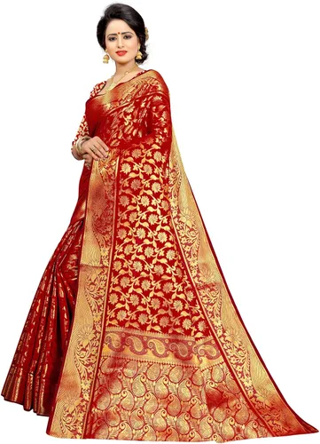 Vista 4 de EK-PAL Banarasi - Sari de seda con blusa para mujer