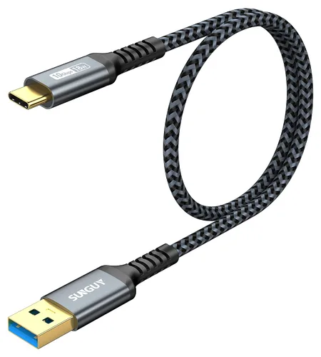 Vista 19 de SUNGUY Cable USB C para Android Auto de 10 Gbps, 1.5 pies 3A USB 3.1 Gen 2, carga rápida y transferencia de datos, cable USB C CarPlay, compatible
