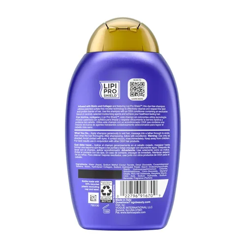 Vista 9 de Champú Organix Thick and Biotin completo y con colágeno, de 13 onzas