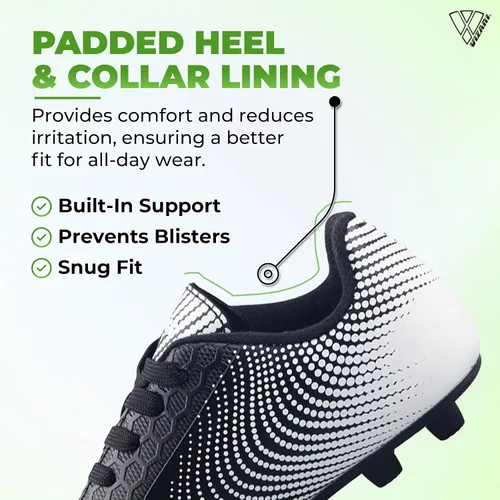 Vista 3 de Vizari USA Stealth - Botines de fútbol para niños y niñas, zapatos deportivos de fútbol para exteriores para niños pequeños, niños grandes, ligeros