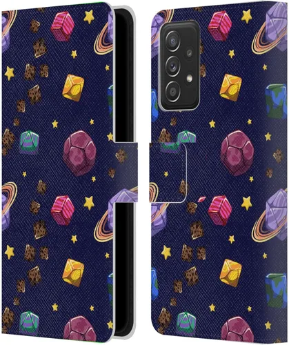 Vista 142 de Head Case Designs Officially Licensed Carla Morrow Colorful Space Dice Patterns Leather Wallet Case Compatible with Samsung Galaxy A07 4G