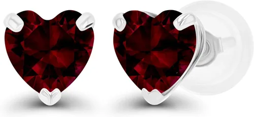 Vista 18 de Aretes de plata de ley 925 maciza chapados en oro de 0.197 in con piedra natal genuina para mujer, aretes de tuerca con piedras preciosas Amatista