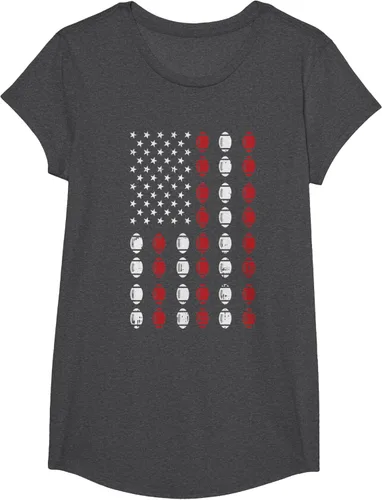 Vista 35 de Camiseta patriótica de jugador atleta del 4 de julio de fútbol americano, Negro