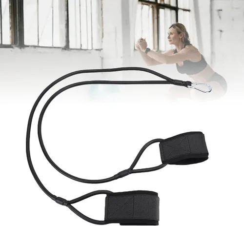 Vista 5 de Banda de ejercicio: bandas de resistencia de látex suave para entrenamiento, entrenamiento de fuerza de brazo, equipo de fitness para gimnasio