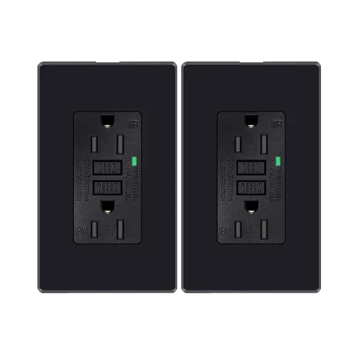 Vista 65 de Greencycle Toma GFCI de 15 amperios con puertos USB C y USB A, 1 unidad de toma eléctrica GFCI de prueba automática con USB, con indicador LED