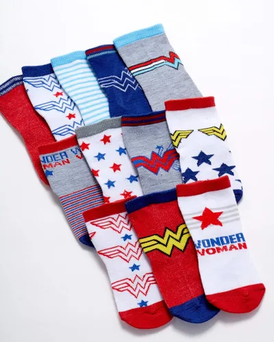 Vista 2 de DC Comics Baby Boys and Girls Socks - 12 Pack Batman, Wonder Woman, Superman, Justice League, Super Girl Socks (0-24M)