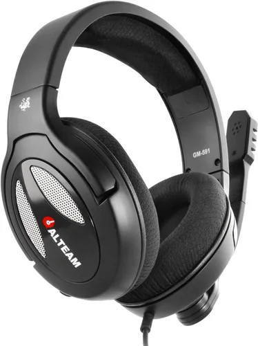 Vista 3 de Auriculares con cable para juegos sobre la oreja de 2.087 in Driver Pro Game con micrófono, sonido estéreo de graves envolventes, enchufe de 0.138