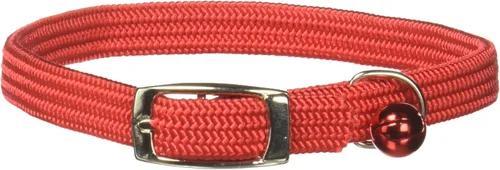 Vista 6 de Kool Kat Collar de seguridad elástico para gatos con campana, negro, 8 pulgadas
