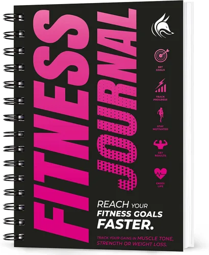 Vista 12 de Clever Fox Diario de Fitness Cuaderno de Registro de Entrenamiento - Planificador Diario de Fitness Diario de Entrenamiento para Mujeres y Hombres.