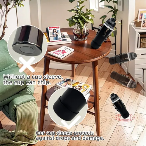 Vista 3 de Juego de fundas de silicona para botella de agua Owala de 24 oz, 32 oz, 40 oz - Incluye funda antideslizante y correa con asa para botella de agua