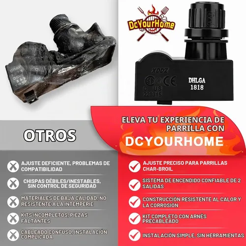 Vista 6 de Kit de encendido electrónico de 2 salidas para Char-Broil G511-0055-W1 2