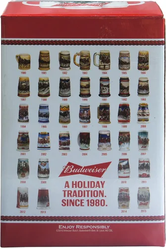 Vista 6 de Budweiser Humpen, jarra para cerveza Holiday Stein, 31oz, 2016