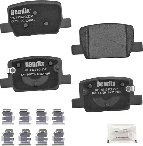 Vista 212 de Bendix Pastillas de freno traseras de cerámica Priority1 CFC1020 para Cadillac CTS 2007-2006, SRX 2009-2004, STS 2010-2006