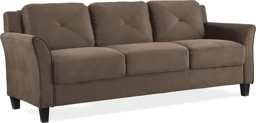 Vista 4 de LifeStyle Solutions - Sofá de microtela de la colección Grayson, de 80.3 x 32 x 32.68 pulgadas, color marrón