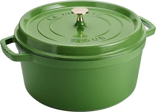 Vista 30 de Staub - Olla redonda de hierro fundido de 2.75 cuartos, color trufa blanca, fabricada en Francia
