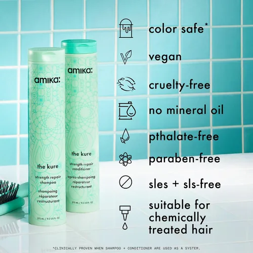 Vista 10 de amika the kure strength repair shampoo