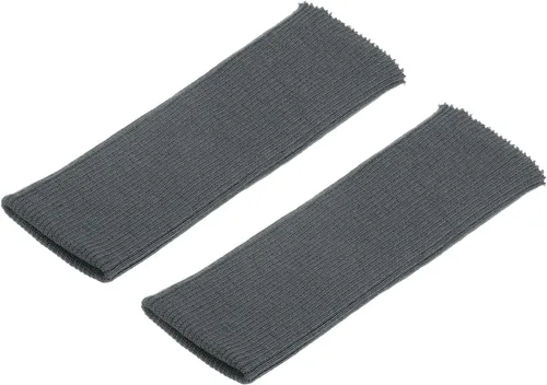 Vista 20 de MECCANIXITY Puños elásticos con bordes acanalados de 4 x 3.5 pulgadas, tela de algodón, cinta elástica para coser, color negro, 1 par