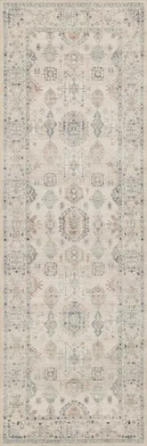 Vista 7 de Loloi Hathaway Collection HTH-04 Beige/Multi 2 pies 3 pulgadas x 3 pies 9 pulgadas, Alfombra de acento de 0.25" de espesor, suave, duradera