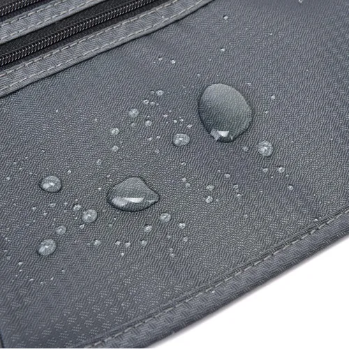 Vista 145 de DAITET Cinturón de dinero, soporte para pasaporte, cartera de viaje oculta segura con bloqueo RFID, riñonera encubierta (negro), Negro, Rfid