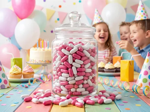 Vista 4 de Caramelo blanco rosado de los pasteles del regaliz 1 lb de la mordedura del bolso fresco del tamaño de la mordida Shell suave
