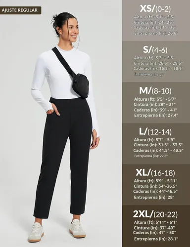 Vista 7 de baleaf Pantalones térmicos con forro polar para mujer para clima frío Negro