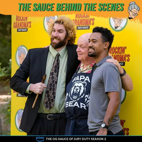 Vista 5 de Rockin' Grandma's Jamaican Jerk Sauce de Dave's Gourmet, 5 onzas líquidas - Destacado en Prime Video's Jury Duty: Company Retreat - Salsa picante