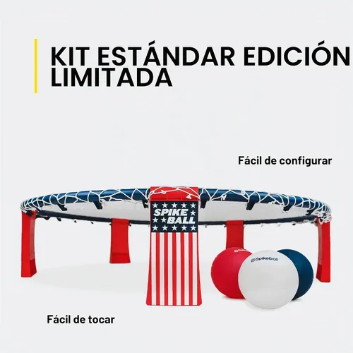 Vista 3 de Spikeball Kit estándar de 3 pelotas - Juego para el patio, la playa, el parque, interiores