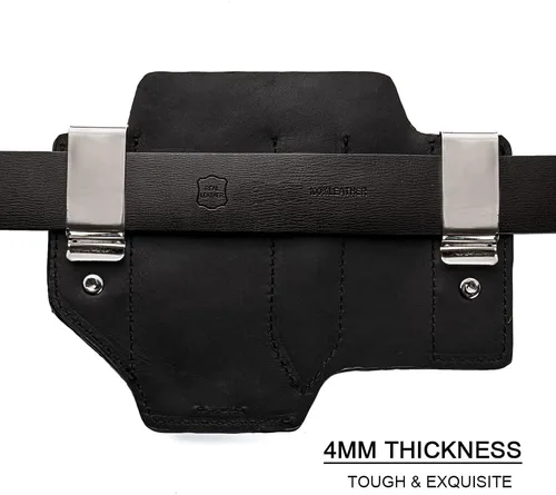 Vista 3 de Gentlestache Funda multiherramienta para cinturón, bolsa multiherramienta, soporte de cinturón de cuero para multiherramienta EDC organizador