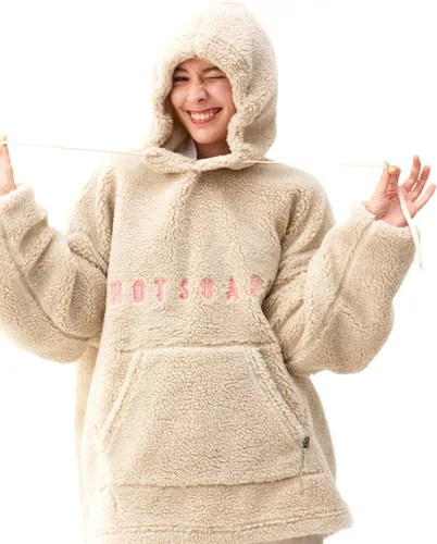 Vista 2 de Not So Ape Ropa urbana Sherpa con capucha, unisex para todo tipo de género, Negro, talla única