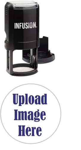 Vista 16 de Infusion 1-5/8" x 1-5/8" Personalizado, Grande, Ronda Autoentintado Logo Sello, Negro