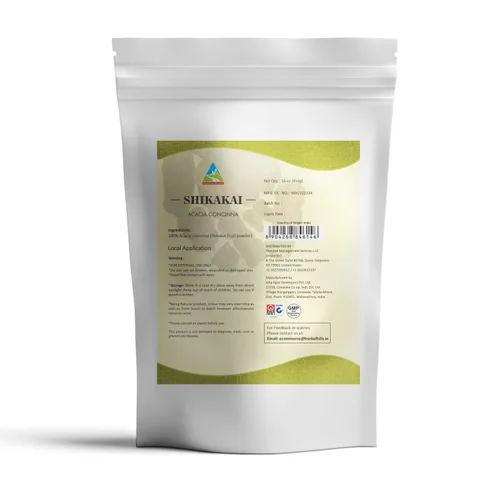 Vista 2 de Herbal Hills Shikakai Powder (Acacia Concinna Powder) 16 oz (454 GMS) Limpiador y acondicionador natural para el crecimiento del cabello