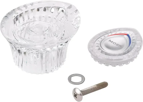 Vista 2 de Moen 98039 Chateau - Kit de reemplazo de mango acrílico para bañera/ducha de un solo mango, transparente