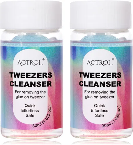 Vista 20 de ACTROL Blue Lash Tweezer Cleanser 0.8 fl oz con bola de esponja para Azul