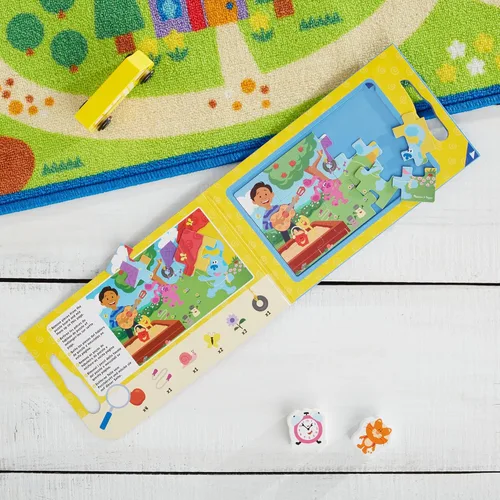 Vista 2 de Melissa & Doug Blue's Clues & You! Rompecabezas magnéticos para llevar (2 rompecabezas de 15 piezas)