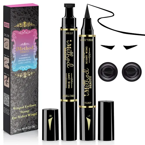 Vista 9 de Sello delineador de ojos iMethod. 2 bolígrafos con proyecciones, sello perfecto para imitar ojos de gato, delineador líquido de larga duración