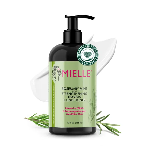 Vista 8 de Mielle Organics - Champú y acondicionador sin enjuague fortalecedor de romero y menta, infundido con biotina, limpia y ayuda a fortalecer el cabello