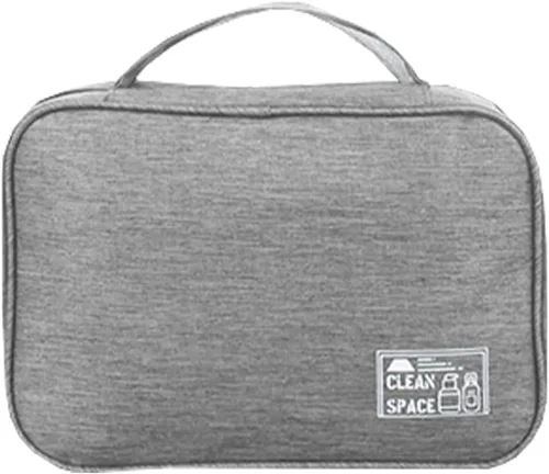 Vista 7 de Neceser colgante para viajes, bolsa organizadora de maquillaje impermeable para hombres y mujeres, bolsa de almacenamiento portátil de cosméticos