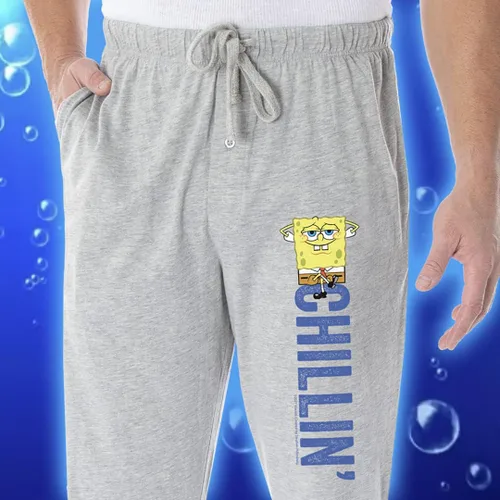Vista 3 de Nickelodeon Men's SpongeBob SquarePants Chillin' Loungewear Sleep Bottoms Pajama Pants