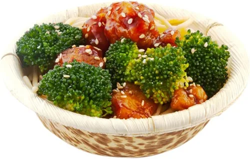 Vista 7 de Restaurantware Vajilla desechable de bambú de 3 pulgadas, 100 cuencos desechables, platos redondos de bambú natural de primera calidad, resistentes