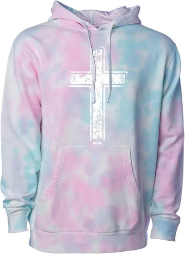 Vista 19 de Tcombo Sudadera con capucha unisex con diseño de cruz angustiada